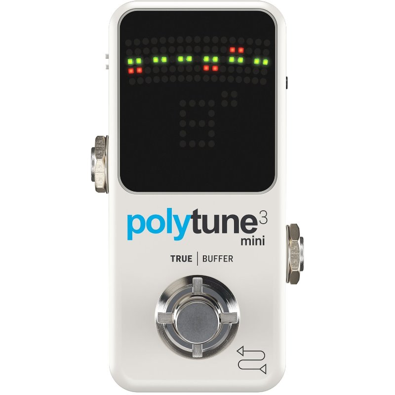 TC Electronic Polytune 3 Mini White with Bonafide Buffer 폴리튠 미니 페달 튜너