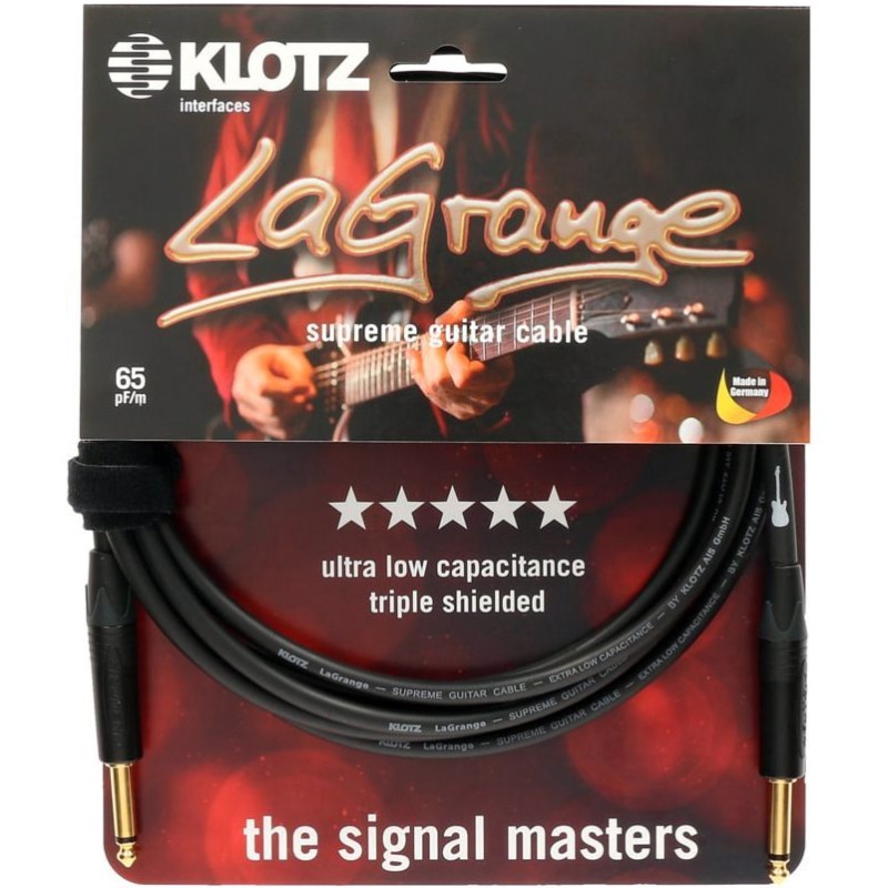 KLOTZ La Grange SUPREME Instrument Guitar Cable 3M 클로츠 기타 케이블 (TSㅡ자:TSㅡ자, Neutrik 커넥터)