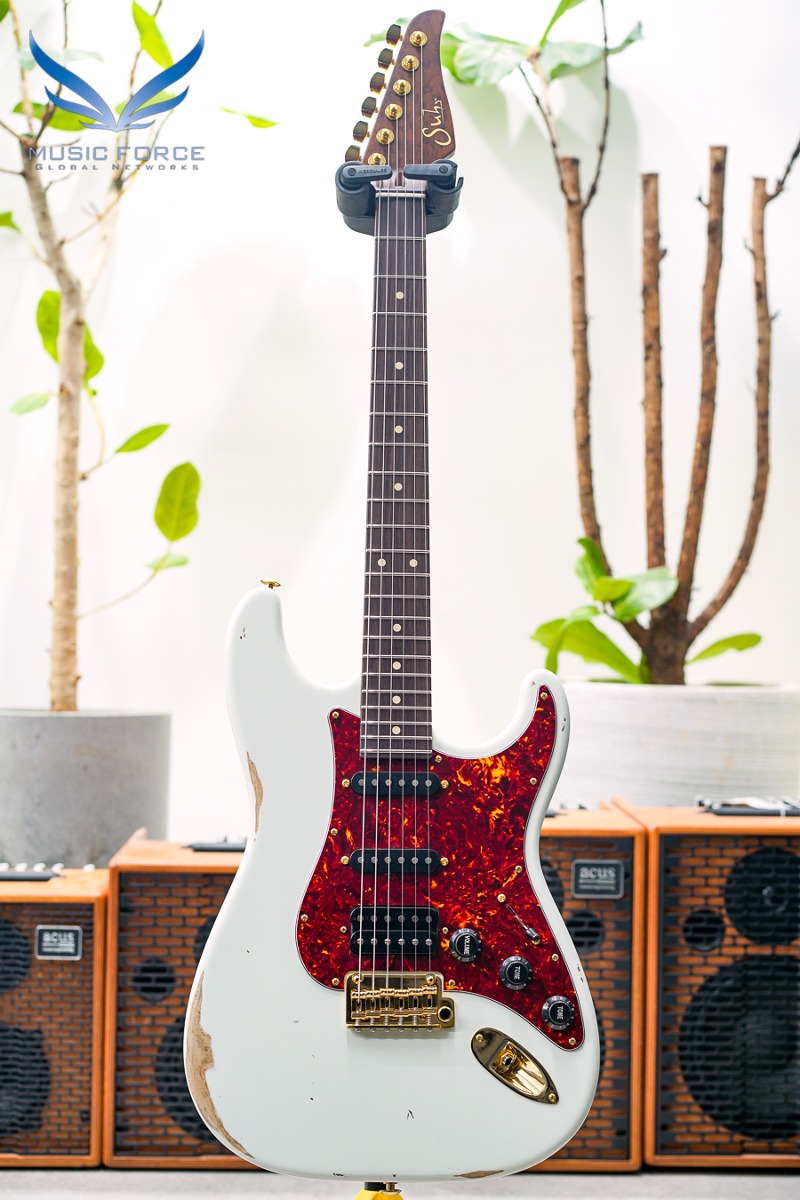 [2023 Final Sale(~12/31까지)!!!] Suhr Classic S Antique(Custom Model) SSH-Olympic White w/5A Roasted Birdseye Maple Neck, Gold HW &amp; SSCII System (신품) - 78697