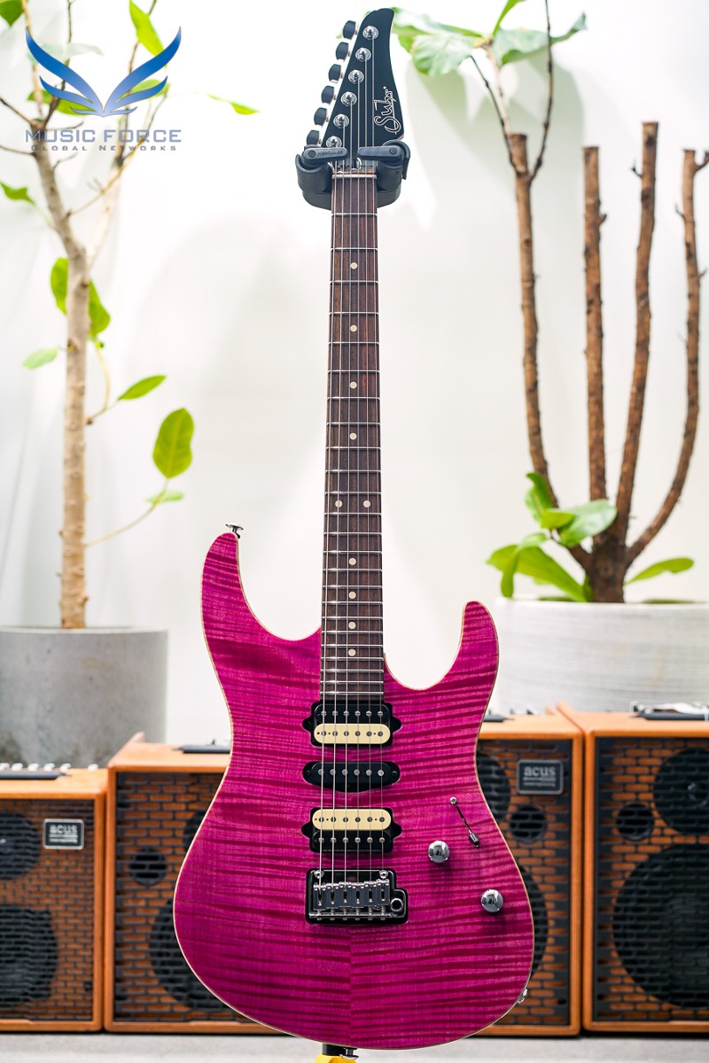 [2023 Final Sale(~12/31까지)!!!] Suhr Dealer Select Limited Run Modern HSH FMT-Magenta Pink Stain w/Black Headstock (신품) - 70724