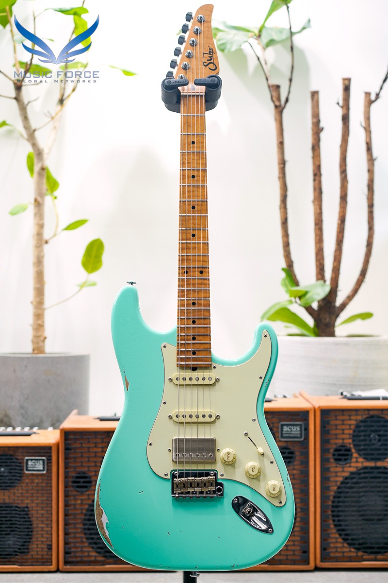 [2023 Final Sale(~12/31까지)!!!] Suhr Classic S Antique(Custom Model) SSH-Surf Green w/1-Piece Roasted Flame Maple Neck (신품) - 70627