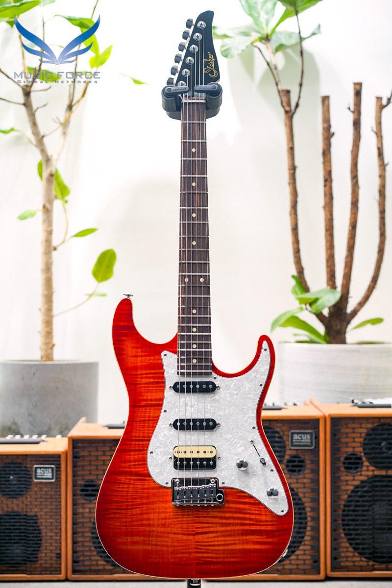 [2023 Final Sale(~12/31까지)!!!] Suhr Dealer Select Limited Run Standard SSH FMT-Fireburst w/Roasted Maple Neck, White Pearl PG, Black Headstock &amp; SSCII System (신품) - 70696