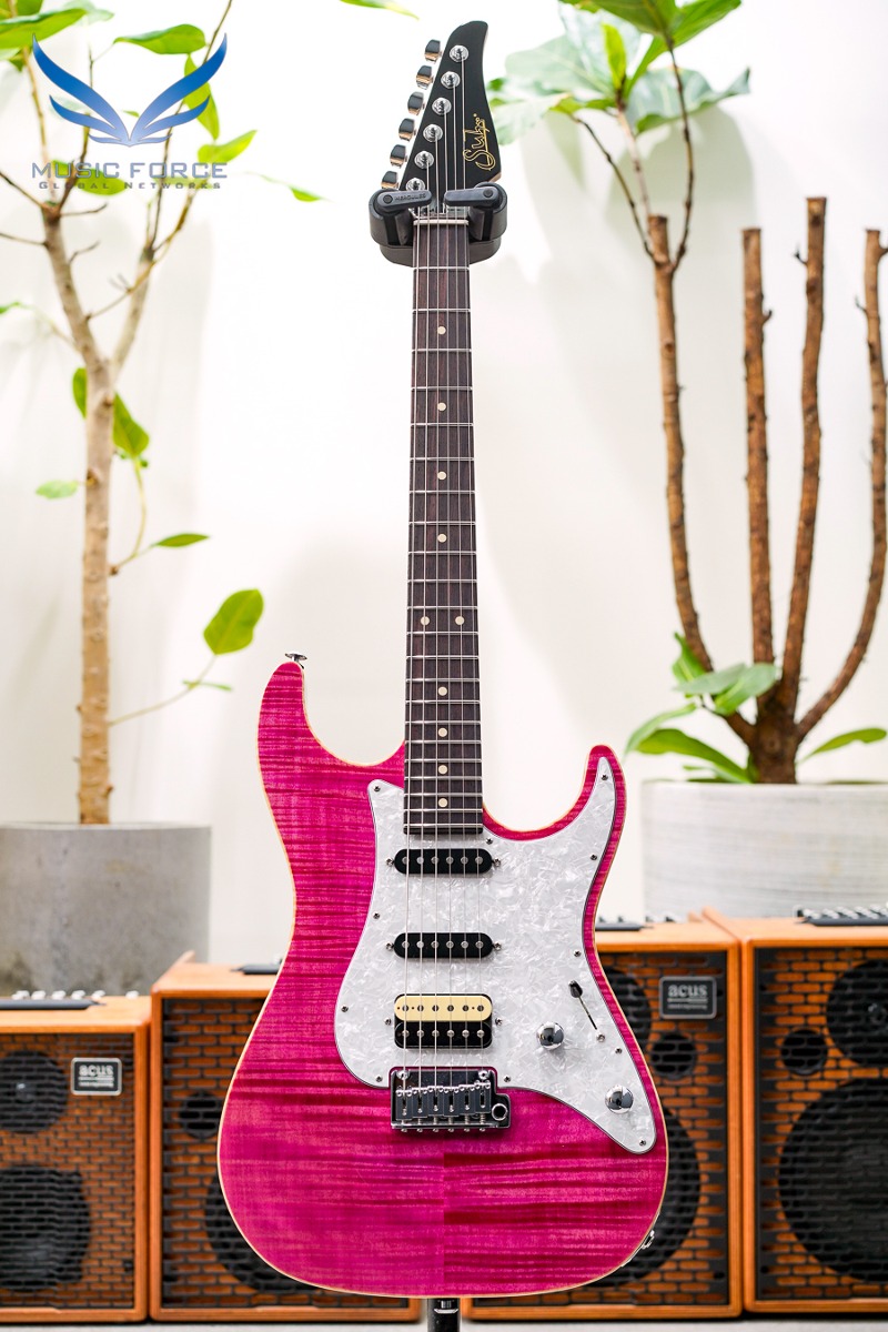 [2023 Final Sale(~12/31까지)!!!] Suhr Dealer Select Limited Run Standard SSH FMT-Magenta Pink Stain w/Roasted Maple Neck, White Pearl PG, Black Headstock &amp; SSCII System (신품) - 70693
