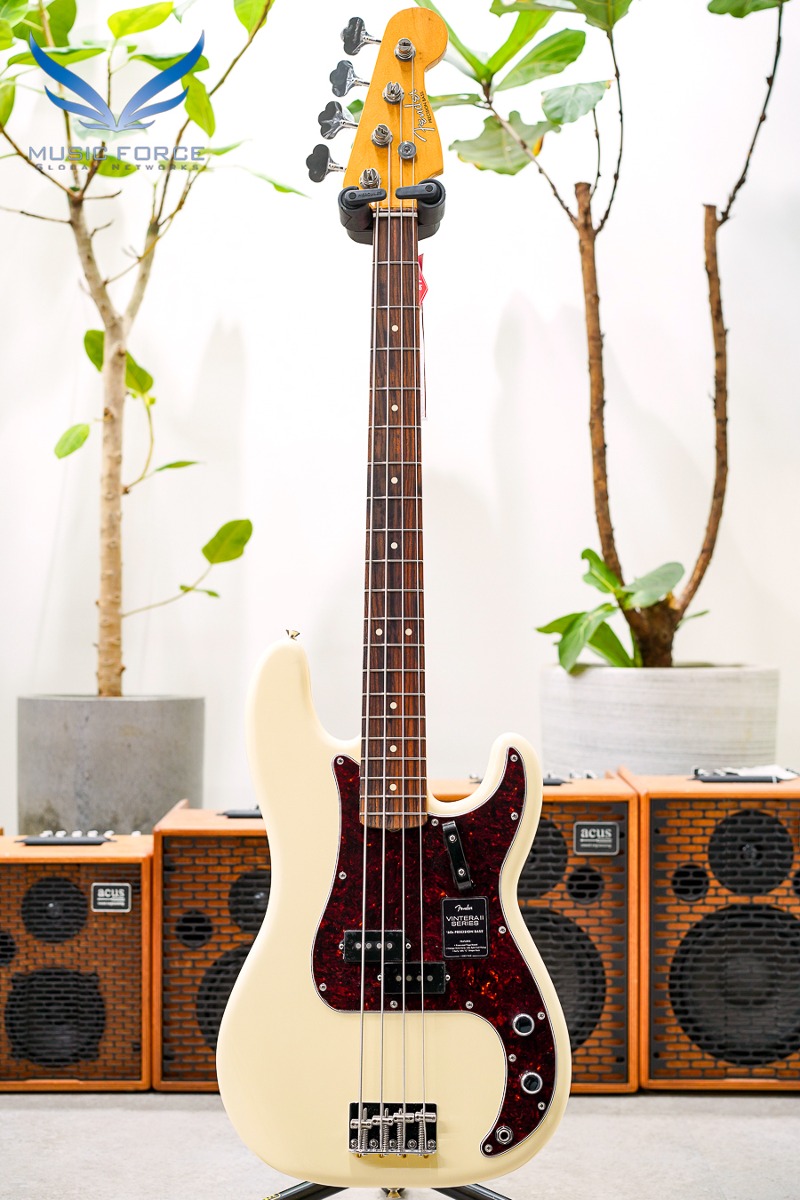Fender Mexico Vintera II Series 60s Precision Bass-Olympic White w/Rosewood FB (신품) 펜더 멕시코 빈테라 II 60 프레시전 베이스 - MX23108937