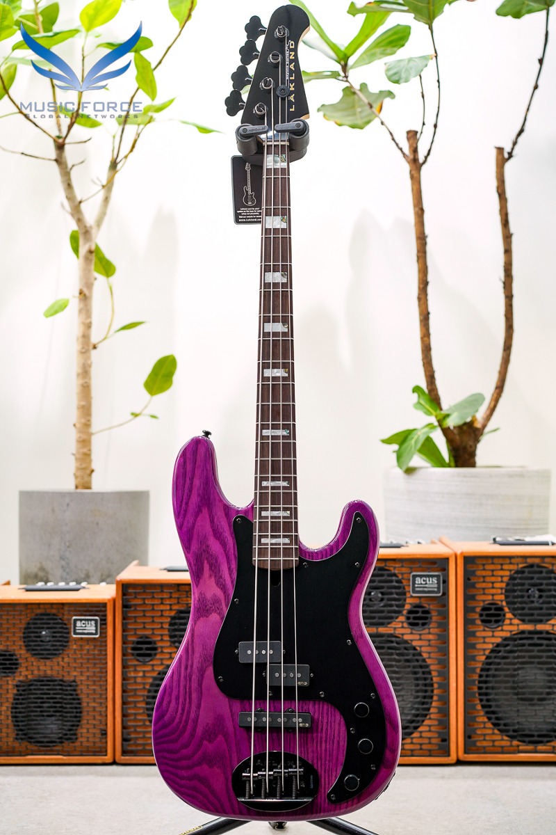 [Outlet 신품(Blem)특가!] [16만원 상당 에반스켈리 긱백 증정!!] Lakland Skyline 44-64 GZ(Geezer Butler Signature) P&amp;J Bass - Transparent Purple w/Black PG, EMG Pickups &amp; Ebony FB (2023년산/신품) - 230502346