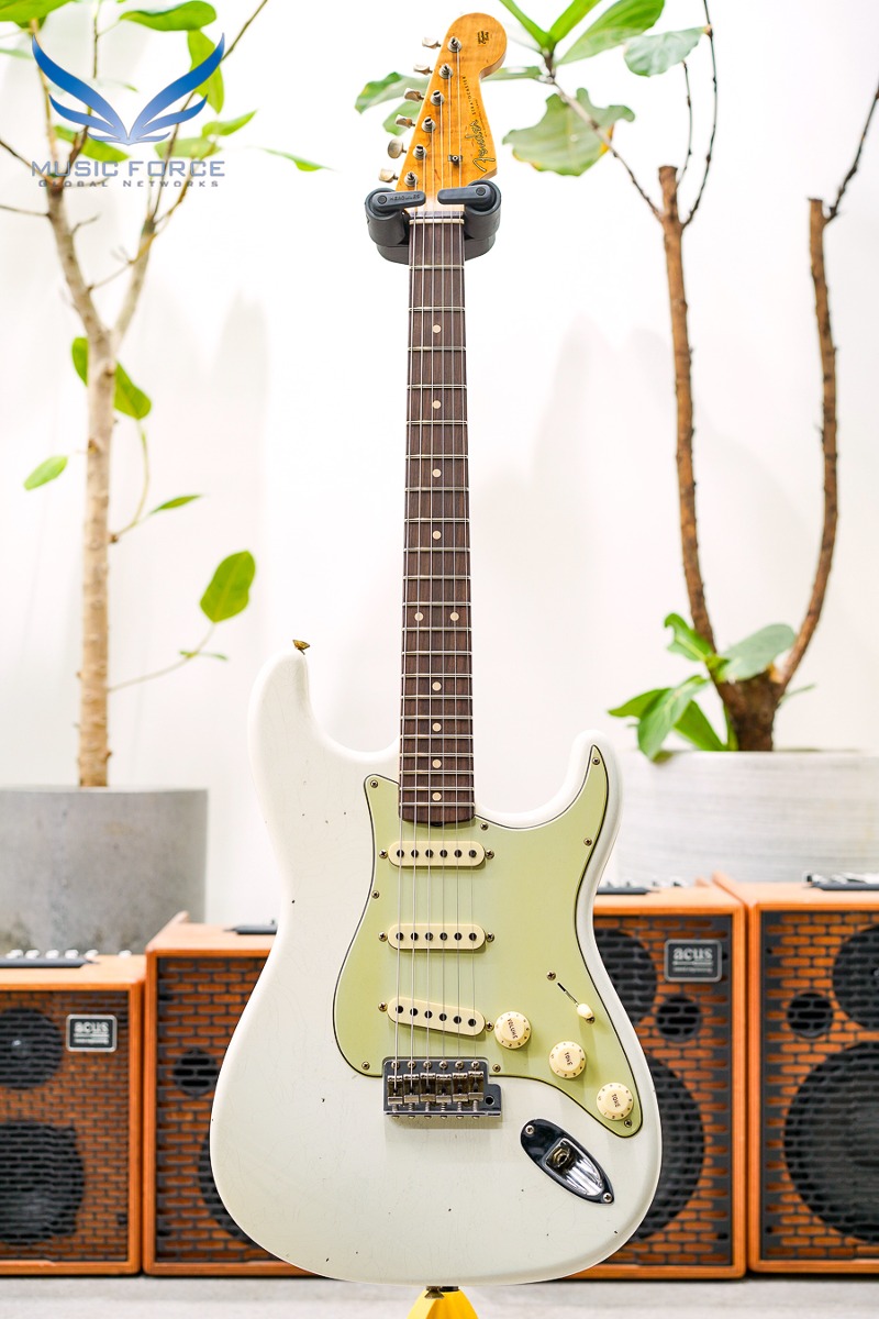 [2024 새봄맞이세일! (~4/30까지)] Fender Custom Shop Limited Edition 1959 Special Strat Journeyman Relic-Aged Olympic White w/AAA Flame Maple Neck (2023년산/신품) - CZ571211