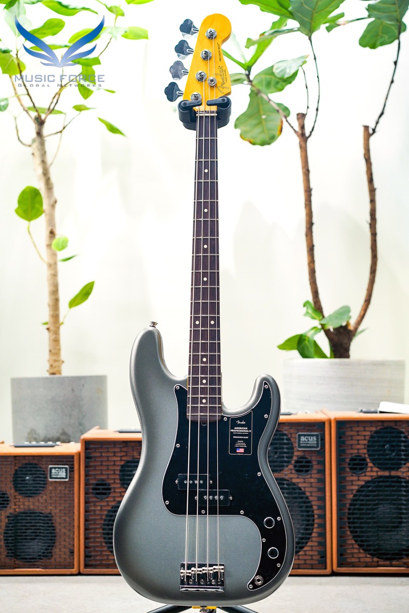 Fender USA American Professional II Precision Bass-Mercury w/Rosewood FB (신품) 펜더 아메리칸 프로페셔널 II 프레시전 베이스 - US23113030