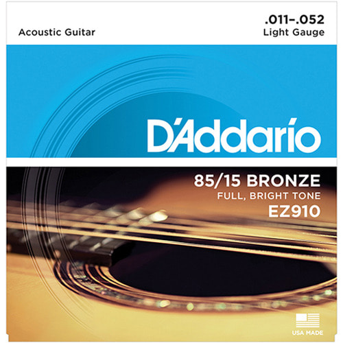 Daddario EZ910 85/15 Bronze, Light, 11-52 다다리오 어쿠스틱기타 스트링