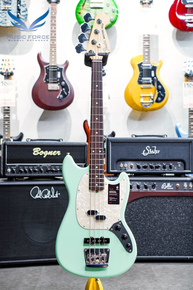 Fender USA American Performer Mustang Bass-Satin Surf Green w/Rosewood FB (신품) 펜더 아메리칸 퍼포머 머스탱 베이스 - US22028897