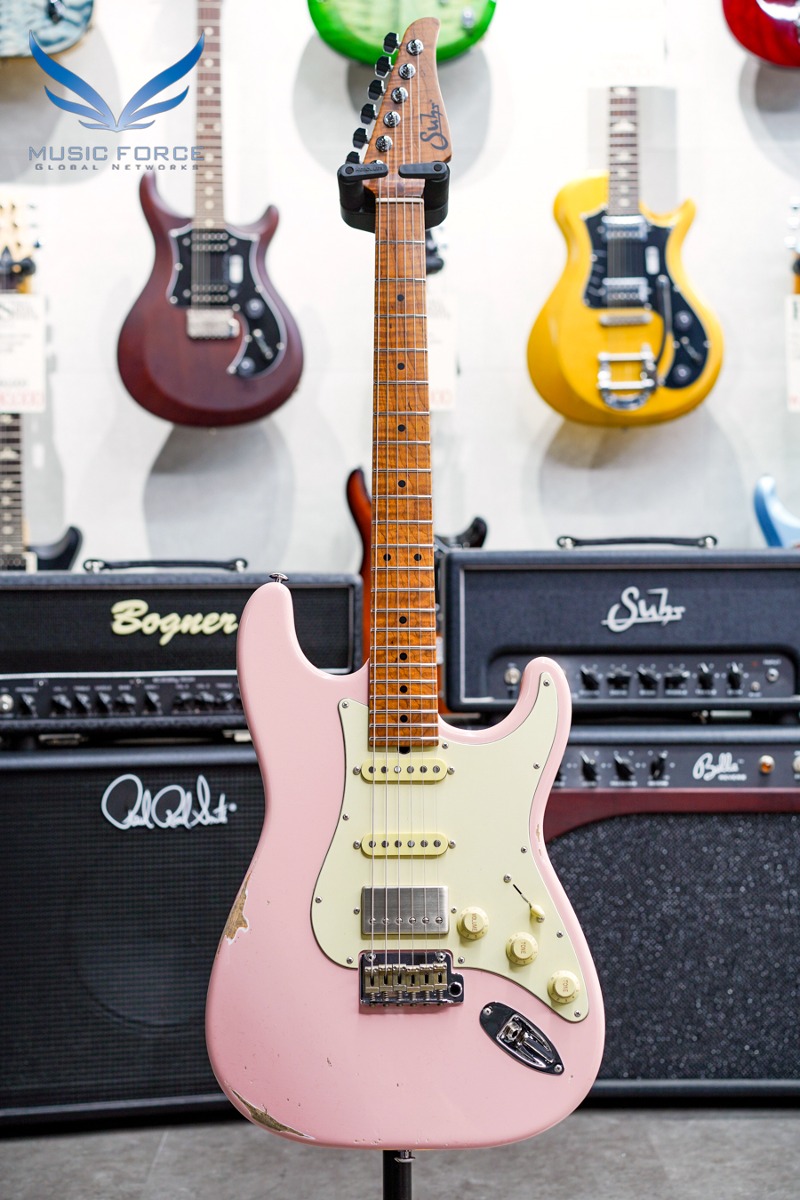 Suhr Classic S Antique(Custom Model) SSH-Shell Pink w/1-Piece Roasted Flame Maple Neck (신품) - 70629
