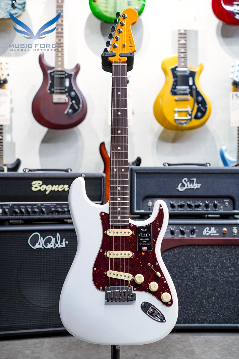 [6월한정/모노케이스증정] Fender USA American Ultra Stratocaster SSS-Arctic Pearl w/Rosewood FB (신품) 펜더 아메리칸 울트라 스트라토캐스터 - US22038949