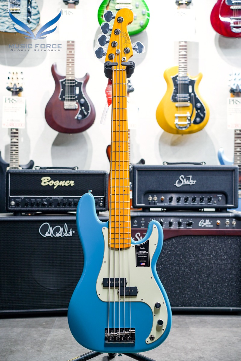 Fender USA American Professional II Precision Bass V-Miami Blue w/Maple FB (신품) 펜더 아메리칸 프로페셔널 II 프레시전 베이스 5현 - US22099191