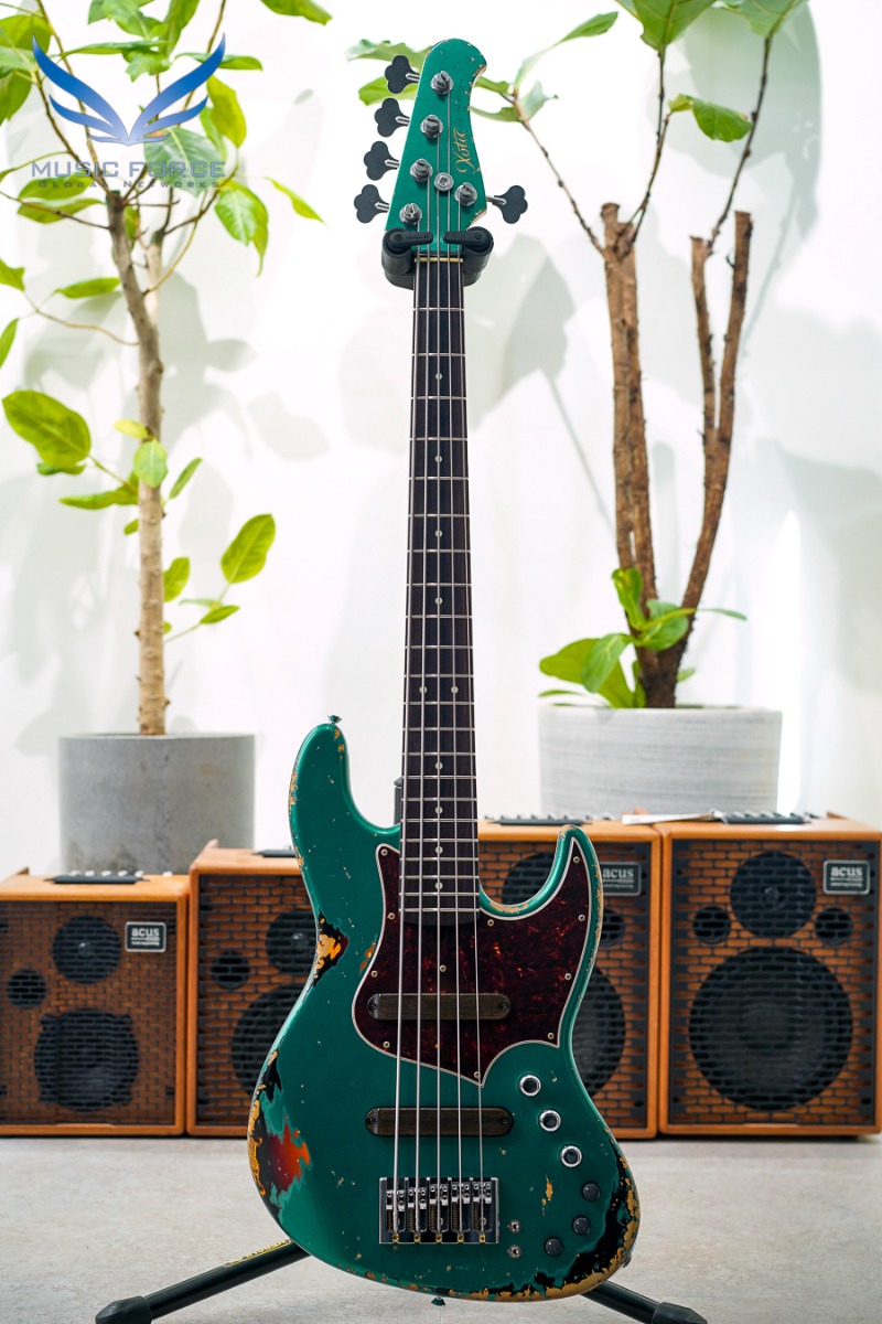 Xotic XJ-1T 5 String Heavy Aged-Sherwood Green over 3TSB w/Tortoise Pickguard &amp; Matching Headstock (Made in Japan/2023년산/신품) - 2756