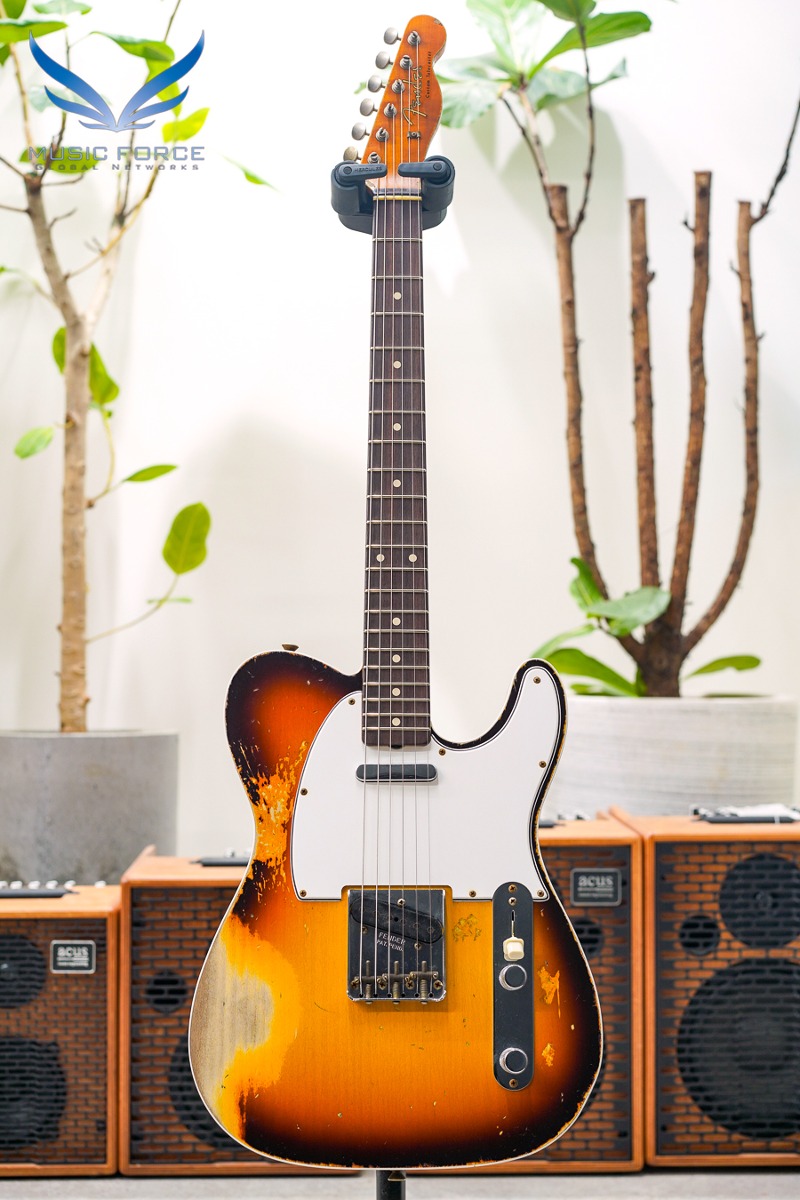 [2024 Summer Sale! (~7/31까지)] Fender Custom Shop Limited Edition 1959 Telecaster Custom Super Heavy Relic-Faded Aged Chocolate 3-Color Sunburst (2022년산/신품) - CZ558867