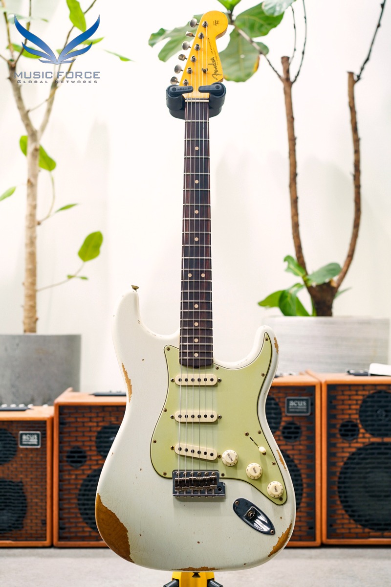 [2024 새봄맞이세일! (~4/30까지)] Fender Custom Shop Limited Edition 1963 Strat Heavy Relic-Aged Olympic White (2023년산/신품) - CZ563895
