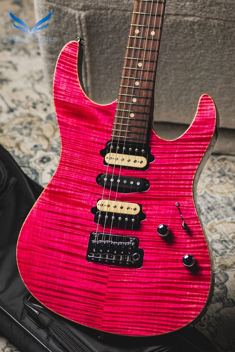 [2024 Summer Sale! (~7/31까지)] Suhr Dealer Select Limited Run Modern HSH FMT-Magenta Pink Stain w/Black Headstock (신품) - 70724